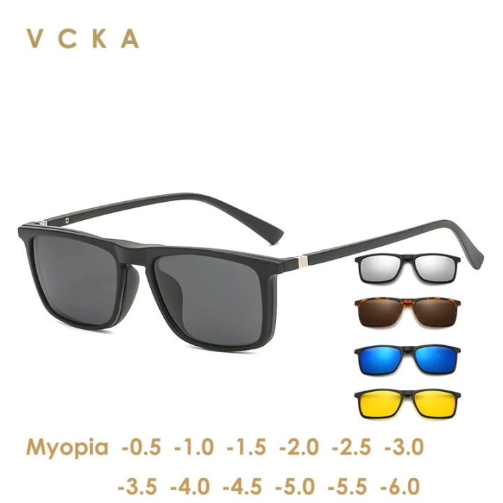 VCKA In Polarized Myopia Sunglasses Men Women Magnetic