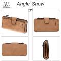 (New) louiwill' wallet for women long clutch pure PU leather hand bag large capacity card holder zipper coin pure Fahion money bag.