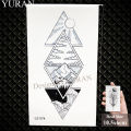 【EIEGANT Store】YURAN HOT Geometric Temporay Tattoo Stickers Body Art Forest Water Transfer Tatoos Triangle Waves Fake Tatoos.