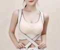 Imported Premium soft stretch comfortable push up sports bra Women-one piece. 