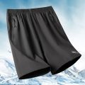 Baishenghu Plus Size Business Casual Men's Summer Shorts Loose Drawstring Solid Color Man Pants Male Oversized. 