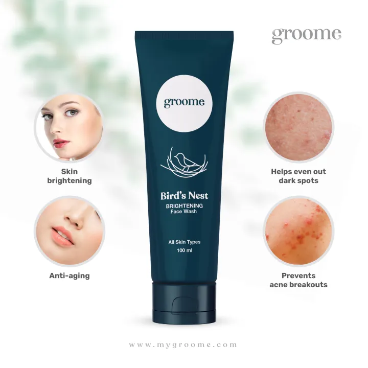 Groome%20Bird%E2%80%99s%20Nest%20Brightening%20Face%20Wash%20daily%20face%20wash%20deep%20cleansing%20bright%20skin%20reduce%20dark%20spots%20improved%20skin%20creamy%20texture%20all%20skin%20types%20-%20Image%204