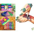 Neha ফাস্ট কালার কোন হারবাল মেহেদী 6 পিস - mehedi design sticker paper. 