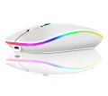 Wireless with Bluetooth RGB Lighting Mouse Ultra Slim 2.4GH Optical For PC Laptop and Mobile. 