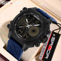 SANDA Multi Display Multi Function Watch Dial Visualization Design Trendy Waterproof Men's Watch SD6236. 
