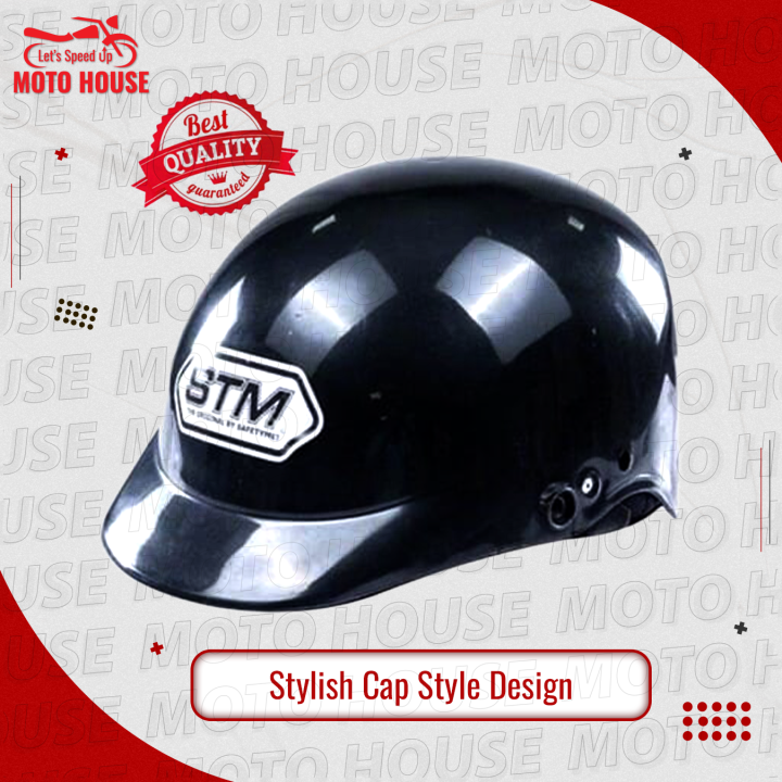 DFL%20/%20STM%20/%20SMS%20Cap%20Style%20New%20Version%20Bike%20Helmet%20Black%20colour%201%20pcs%20Vespa%20or%20Scooty%20Helmet%20for%20man%20&%20Women%20-%20Image%203