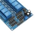 Relay module board 12V robust and durable 16-channel relay interface control with optocoupler protection FOR microcontroller.
