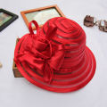Sunnyheart Lady Beach Hat Flower Decor Sunshade Medieval Mesh Prom Hat. 
