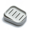 Japanese style simple and generous thickened plastic drain square with cover, handmade box, double-layer soap box.