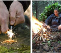 Start a Fire Anywhere with a Magnesium Flint Fire Starter - Big Size - Easy To use and Clean, A Unique Choice For Outdoor Survival. 