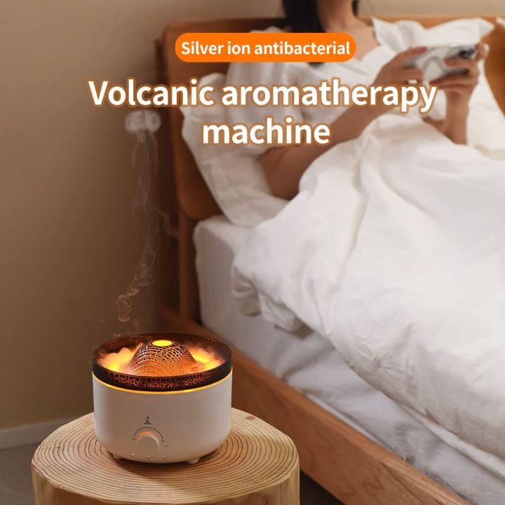 Flame%20Volcano%20Aromatherapy%20Diffuser%20for%20Essential%20Oils,%20560ml%20Air%20Humidifier,%20Portable%20Noiseless%20Timer%20Auto%20Shut-Off%20Aroma%20Diffuser%20for%20Home%20Bedroom%20Office%20Desktop%20(White)%20-%20Image%203