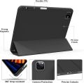 Robustrion Cover for Xiaomi Mi Pad 6 Cover, Trifold Flip Case Cover with Pencil Holder for Xiaomi Mi Pad 6 11 inch, Support Auto Sleep Wake - Black/Blue.