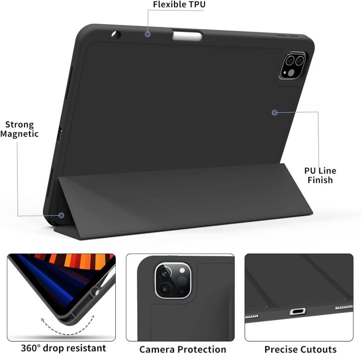 Robustrion%20Cover%20for%20Xiaomi%20Mi%20Pad%206%20Cover,%20Trifold%20Flip%20Case%20Cover%20with%20Pencil%20Holder%20for%20Xiaomi%20Mi%20Pad%206%2011%20inch,%20Support%20Auto%20Sleep%20Wake%20-%20Black/Blue%20-%20Image%205
