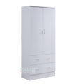 Modern 2 Door Almirah With Cloth 2 Storage Drawer & Hanger Storage Cabinet and Cloth storage Shelf for your Sweet Home or Office Use 72x24".