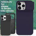 Nillkin for iPhone 15 Pro Max / 15 Pro / 15 Plus / 15 Case CamShield Silky Sillicone PC Phone Lens Soft Back Cover. 