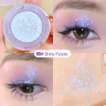 6 Colors Fine Glitter Eyeshadow Diamond Eye Shadow Palette Silvery Pink Purple Golden Cyan Brown Gorgeous Shimmer Glossy Shiny Highlighter Women Girls Eyes Makeup. 