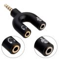 microphone coverter 3.5mm Audio Jack To Headphone Microphone Splitter Converter Adapter. 