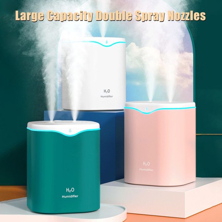 New USB Dual Spray Humidifier Heavy Mist Silent Aromatherapy Humidifier For Home Bedroom Desktop