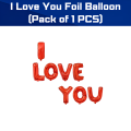 I Love You Foil Banner Balloons- Red Love Foil Balloons for Party Decoration- (Pack of 1 Pcs). 