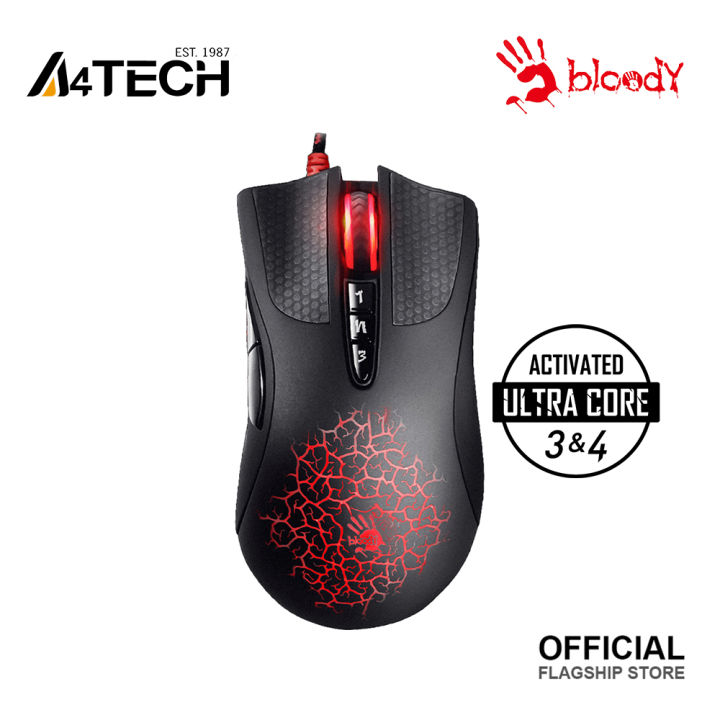 A4tech%20Bloody%20A90%20Light%20Strike%20Gaming%20Mouse%20-%20Adjustable%206200%20CPI%20-%20Metal%20X'Glide%20Armor%20Boot%20-%206%20Sniper%20Modes%20-%20Wired%20-%20Ultra%20Core%203&4%20Activated%20-%20Black%20-%20Image%202