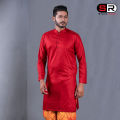 Maroon Color Solid Panjabi For Men's By Stone Rose - 17919P. 