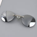 1pc Clip On Nose Glasses Round Rimless Matrix Morpheus Sunglasses Mini Frameless Vintage Men Eyeglasses UV400 PCardiaCP. 