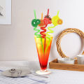 4 Pcs Adjustable Style Can Be Reused Straw Bent Boutique Straw.