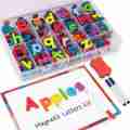 Magnetic Alphabet ABC Letters Alphabet ABC Learning Numbers Magnets for Fridge Refrigerator Educational Toys Set 10/26PCS. 
