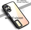 For Realme C55 Electroplated Logo View Back Case Cover Compatible For Realme C55 | Slim Shockproof | Super Soft TPU | Raised Edges | Anti-Shock | Anti-Yellow (Green).
