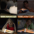 New USB Rechargeable Book Reading Light Brightness Adjustable LED Clip on Book Light Eye Care Book Lamp for Kids Read Light.