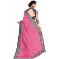 Indian Weightless Georgette Shari Pink Color Sari High Quality Embroidery Work On Blouse - শাড়ি - Marvelous Exclusive High Quality saree for women. 