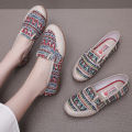2024 Spring and Autumn Shoes, New Single Shoes, Canvas Shoes, Casual Women's Shoes, Comfortable Non-slip Fisherman's Shoes, One Foot Kick Cow Tendon Sole.