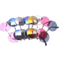 Fashion Retro Round Sunglasses Ladies European And American Trend Eyewear Metal Frame Jelly Glasses. 