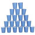 40 Pcs Paper Cups (9Oz) - Plain Solid Colours Birthday Catering, 20 Pcs Blue & 20 Pcs Red. 
