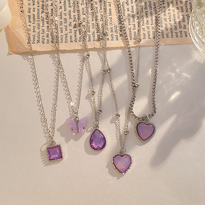 5Pcs%20Crystal%20Butterfly%20Heart%20Shape%20Chokers%20&%20Water%20Drop%20Pendant%20Necklaces%20Set%20for%20Women%20and%20Girls%20-%20Trendy%20Geometric%20Jewelry%20-%20Image%203