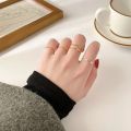 Ring Set Temperament Fashionable and Popular Women's Multi-layer Ring Twist Pearl Opening Beautiful Hand-tail Ring 5pcs Set - Ring.