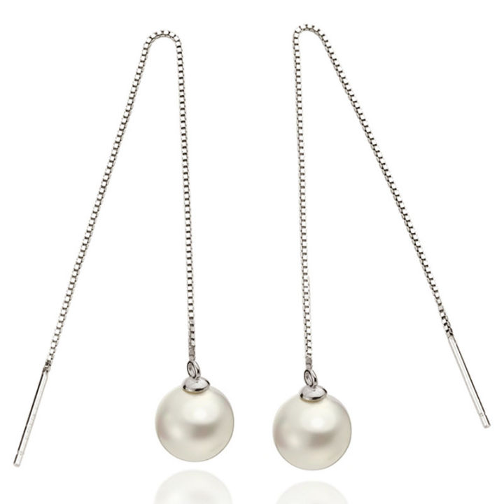 Tong Ziyi star with the same ear jewelry wholesale earrings stud needle pearl ear thread women