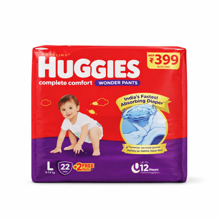 Huggies Wonder Pants Large (L) 24 Piece Size Baby Diaper Pants