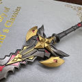 21cm The Black Sword Genshin Impact Keqing Chinese Mobile Game Peripherals Metal Weapon Model 1:6 Doll Equipment Accessories Toy. 