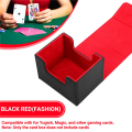 Card Box Side-Loading Card Box Deck Case for Yugioh Card Binder Holder 100+,Black Red. 