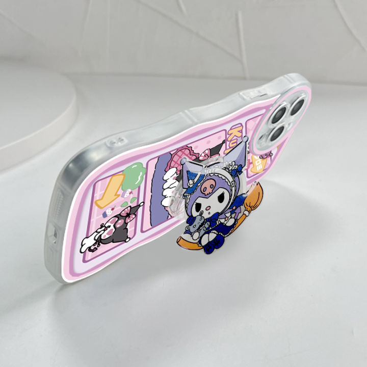 BILI%20for%20Vivo%20S1%20Pro%20Back%20Cover%20With%20Free%20Ring%20Holder%20Cute%20Kuromi%20Soft%20Transparent%20Colorful%20Wavy%20Phone%20Cases%20-%20Image%209