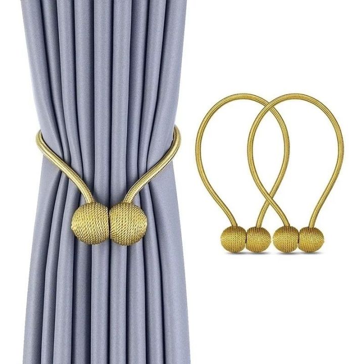 2%20Piece%20Magnetic%20Curtain%20Tieback%20Set%20Polyester%20Ball%20Design%20Easy%20to%20Use%20Home%20Decor%2049cm%20-%20Image%203
