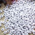 Children's Ornaments Accessories 1900 Beaded Spacer Beads round Acrylic English Letter Beads. 