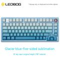 Leobog Hi75 Mechanical Keyboard Kit 81 Key Caps Pbt Thermal Sublimation Gradient Original Height Game Keyboard Caps Accessories. 