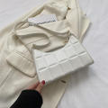 Black/White Shoulder bag High-quality PU Underarm bag Solid color bag for Fashion show Daily wear Office use Shopping Travel.