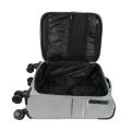 Travello Soft Suitcase Luggage 450D Jacquard RPET with PUX2 in waterproof Gray  Premium Original Export Free Delivery. 