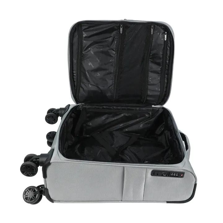 Travello%20Soft%20Suitcase%20Luggage%20450D%20Jacquard%20RPET%20with%20PUX2%20in%20waterproof%20Gray%20%20Premium%20Original%20Export%20Free%20Delivery%20-%20Image%202