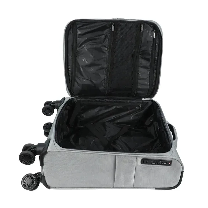 Travello%20Soft%20Suitcase%20Luggage%20450D%20Jacquard%20RPET%20with%20PUX2%20in%20waterproof%20Gray%20%20Premium%20Original%20Export%20Free%20Delivery%20-%20Image%202