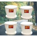Camelia Planters White 6 Inchi set of 4 pcs With Tray.