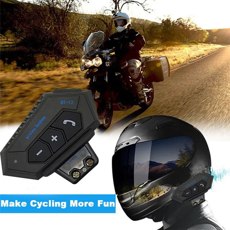 BT12 Motorcycle Helmet Bluetooth Headset Motorcycle Bluetooth